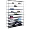 Home Basics 50 Pair NonWoven MultiPurpose Stackable FreeStanding Shoe Rack, Grey SR49182 - alternate 1